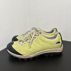 GoLite Shoes Womens 8.5 Lime Lite Sneakers Green Black Leather Lace Up 1203MP17